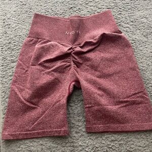 NVGTN Women Maroon Butt Scrunch Shorts
